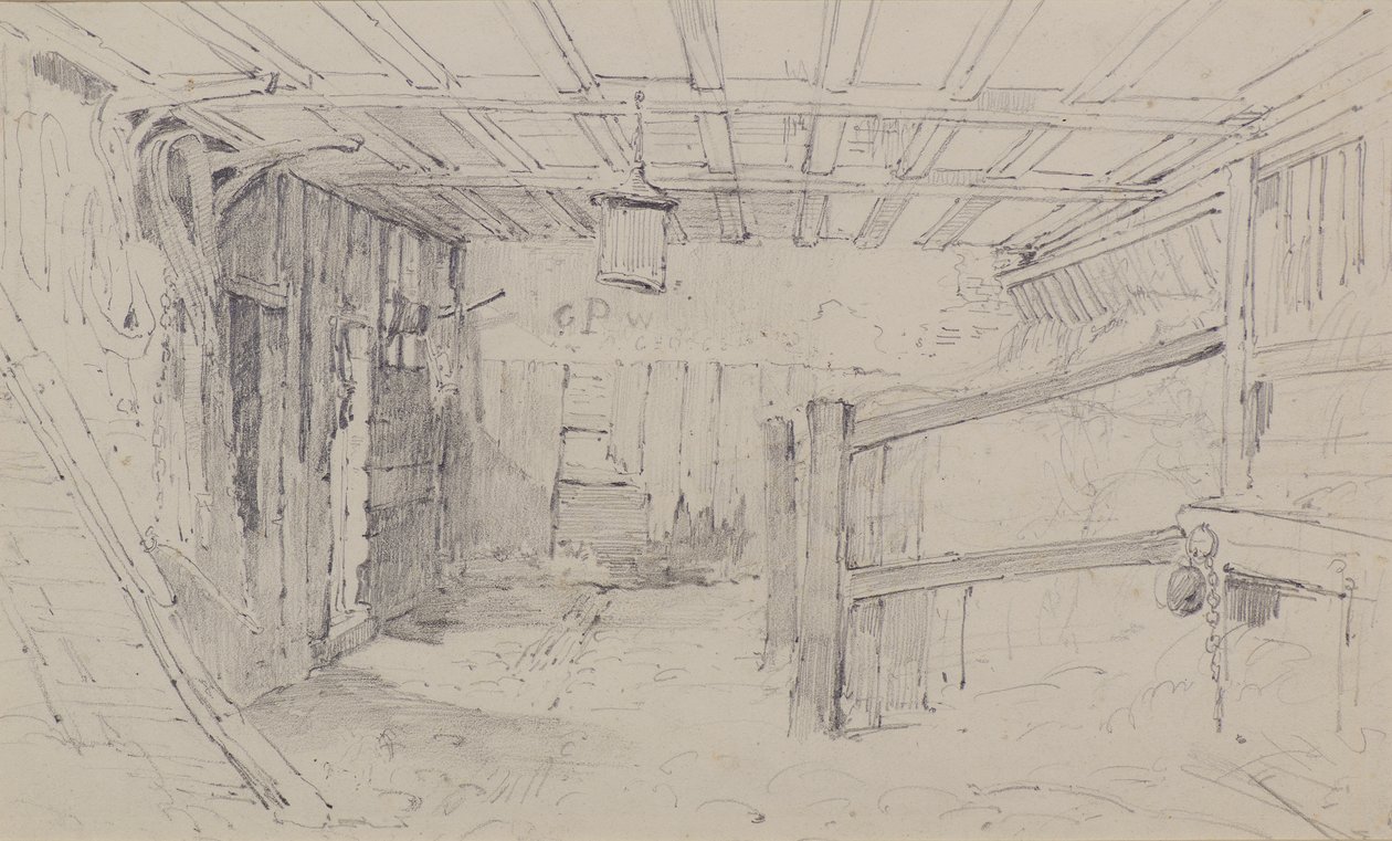 Inside a Stall, c.1810 (penna) av Amelia Long