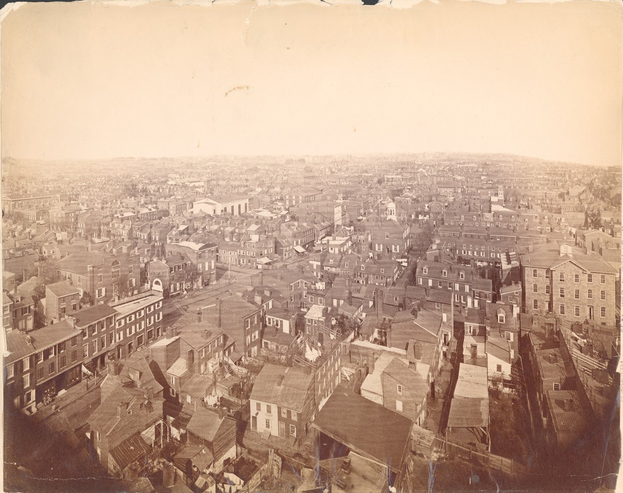 Panorama av Philadelphia från Sparks shot tower, Northwest view, 1870 (albumin skriva ut) av American Photographer