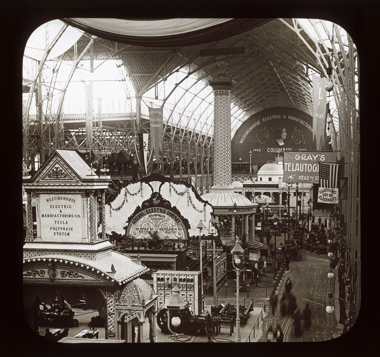 Worlds Columbian Exposition: Electricity Building, Chicago, 1893 (lanternbild) av American Photographer