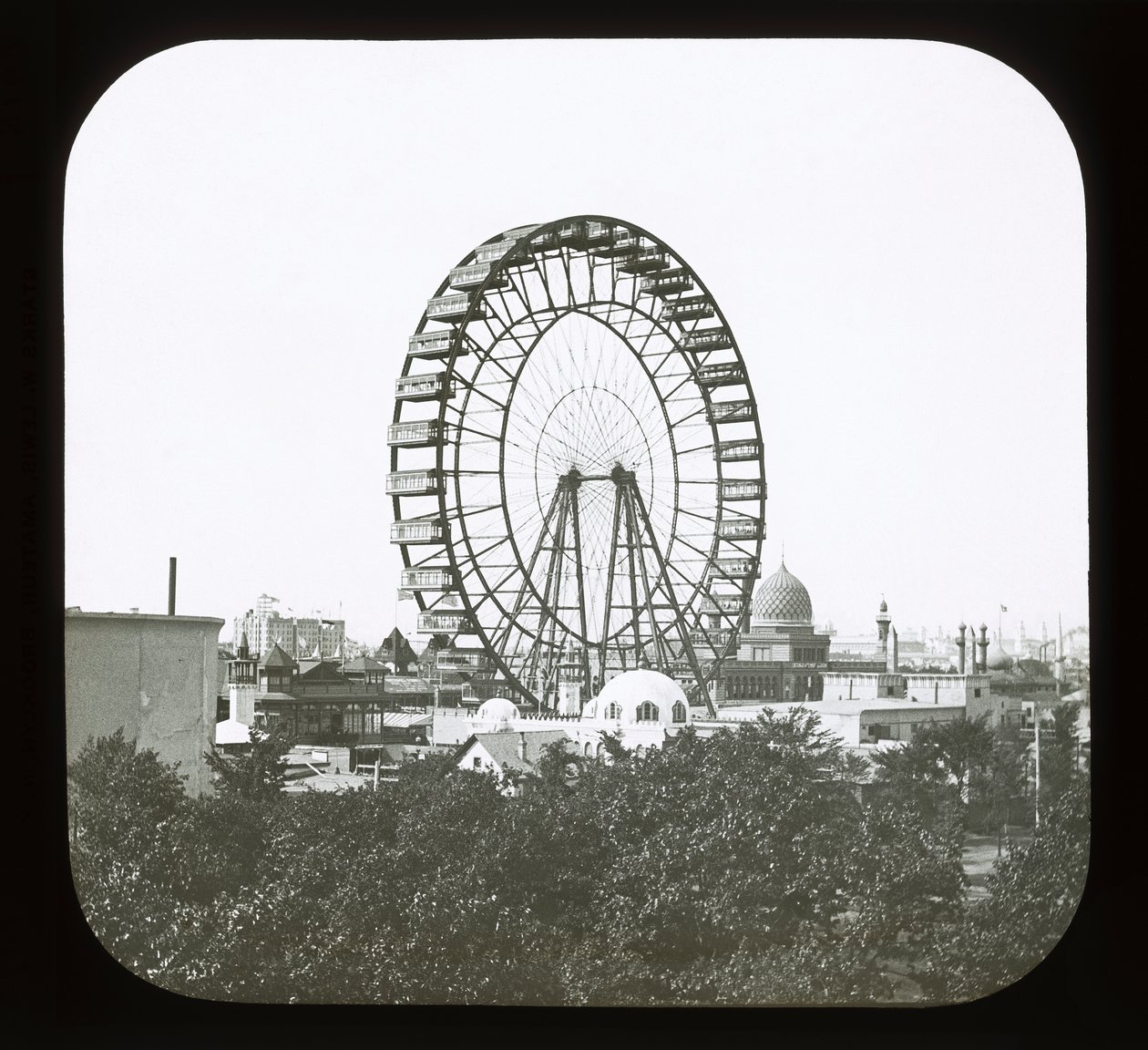 Worlds Columbian Exposition: Pariserhjul, Chicago, 1893 (lanternbild) av American Photographer