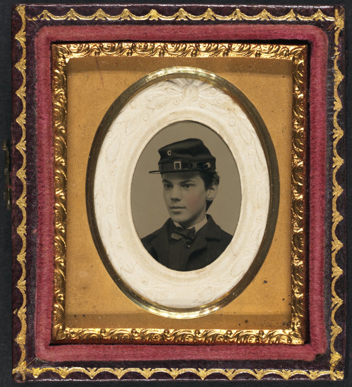 Ungdomlig unionssoldat som bär en kepi, c.1862 av American Photographer