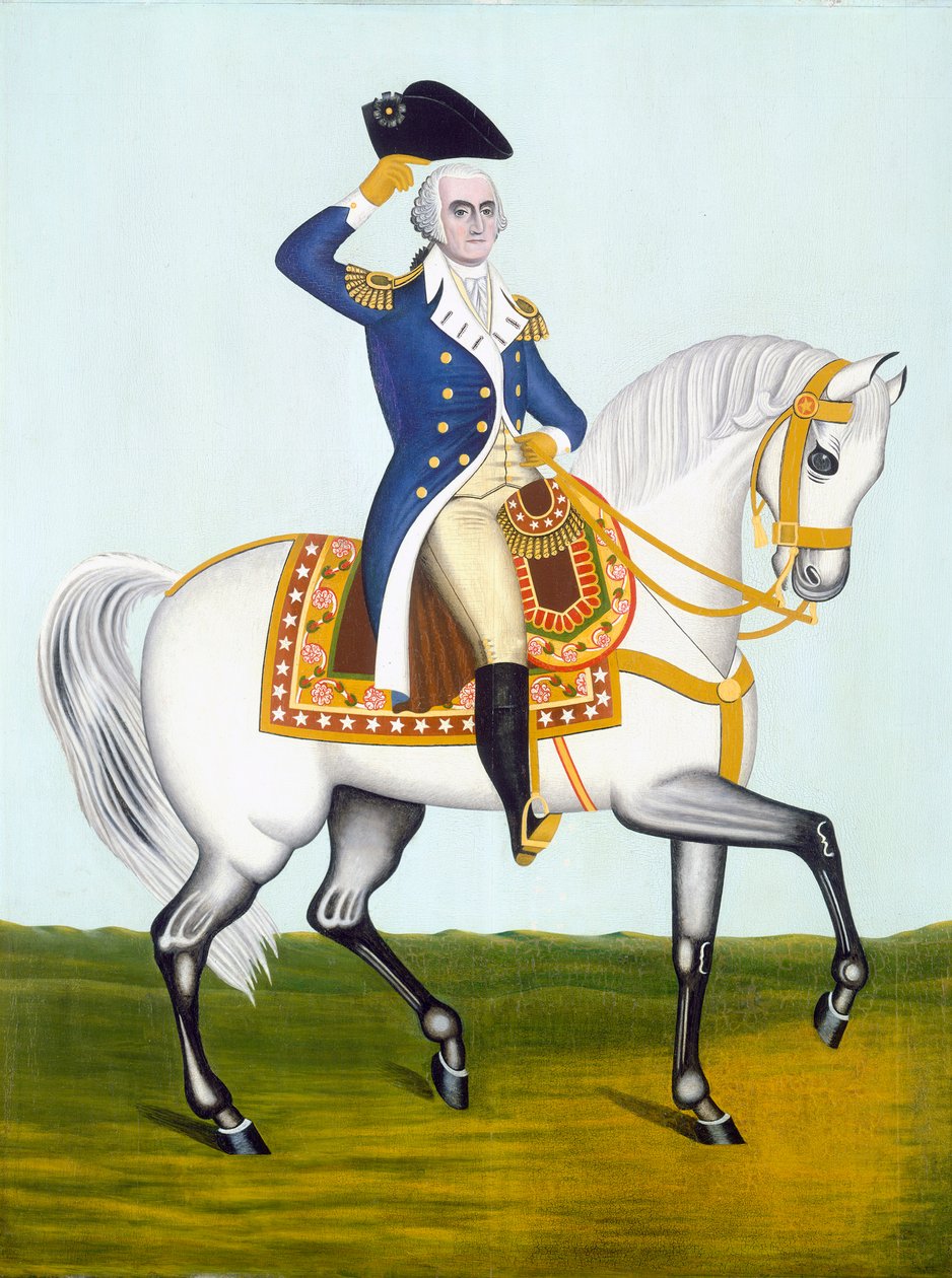 General Washington på en vit laddare, c.1835 av American School