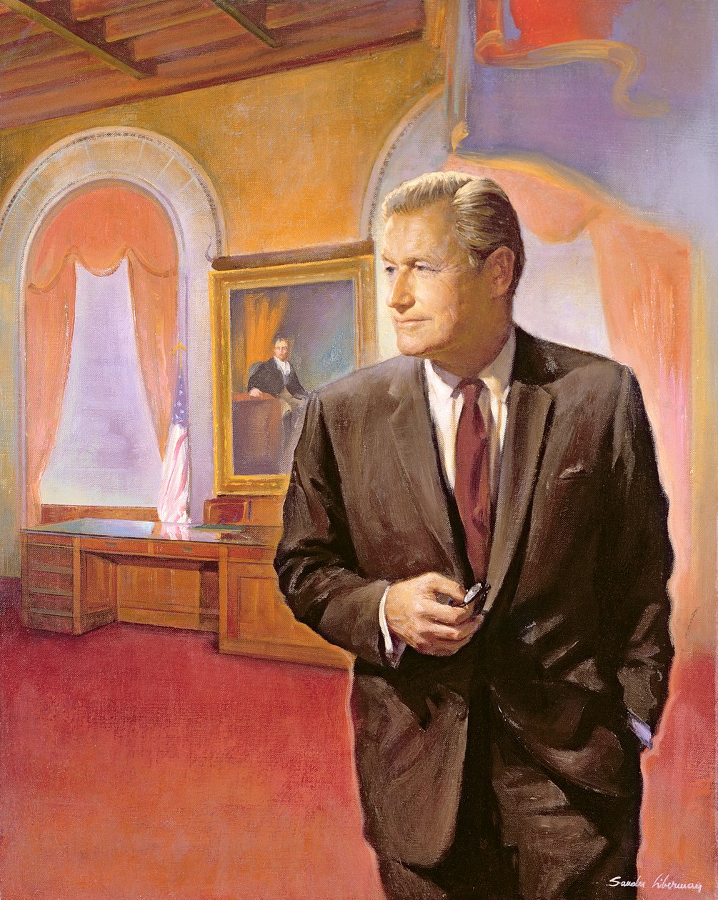 Guvernör Nelson A. Rockefeller (1908-79) av American School