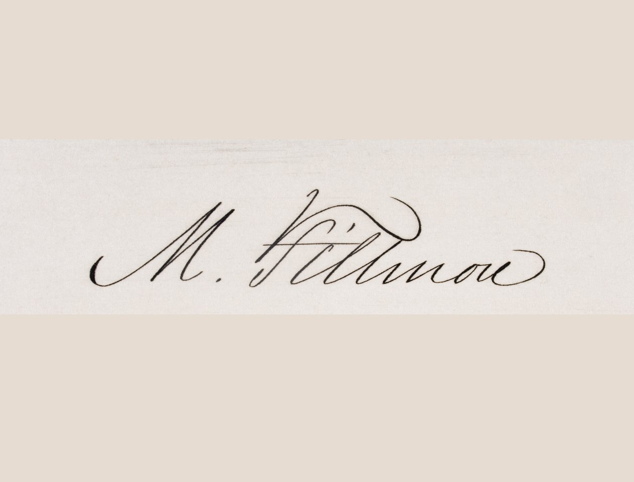 Signatur av Millard Fillmore av American School