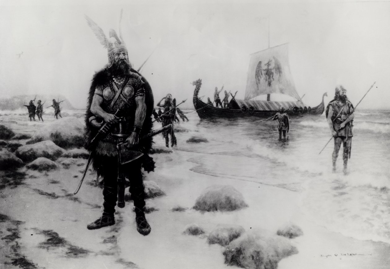 Upptäckten av Amerika av Leif Eriksson (fl.1000) av American School