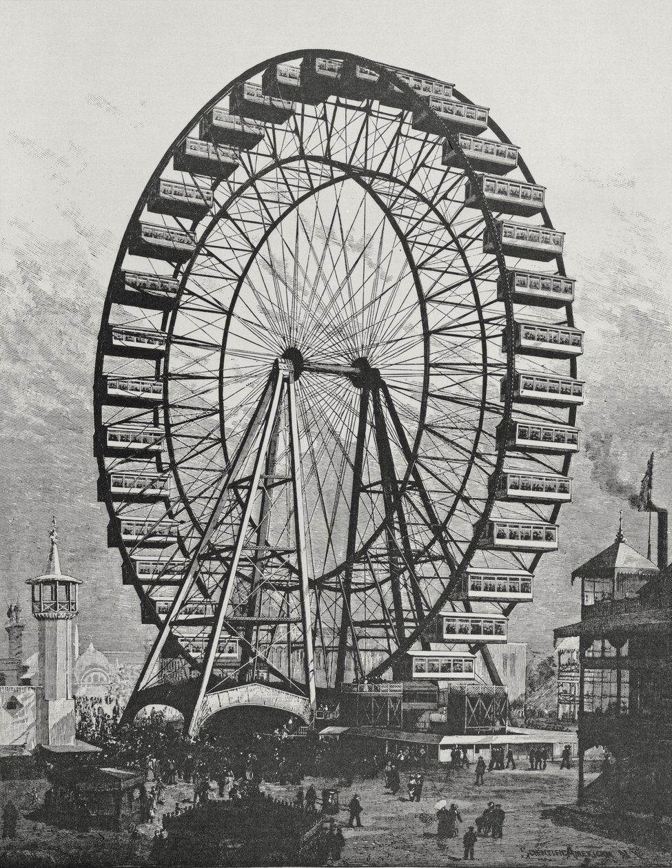 Det stora pariserhjulet i The World Columbian Exposition, 1 juli 1893 av American School