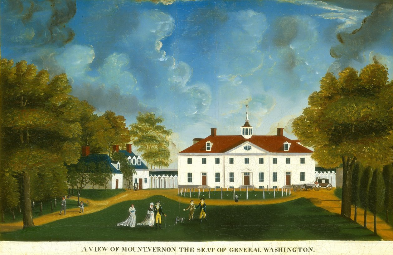 Utsikt över Mount Vernon av American 18th Century