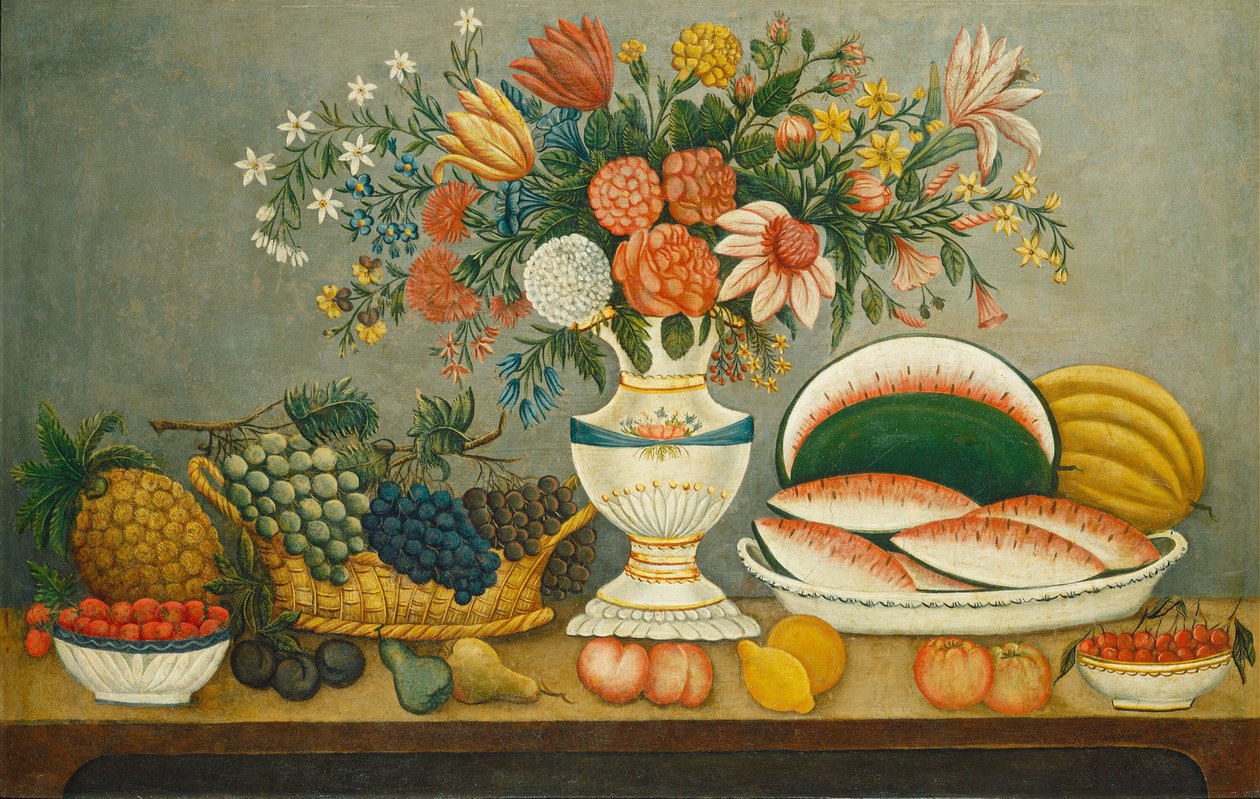 Frukt och blommor av American 19th Century