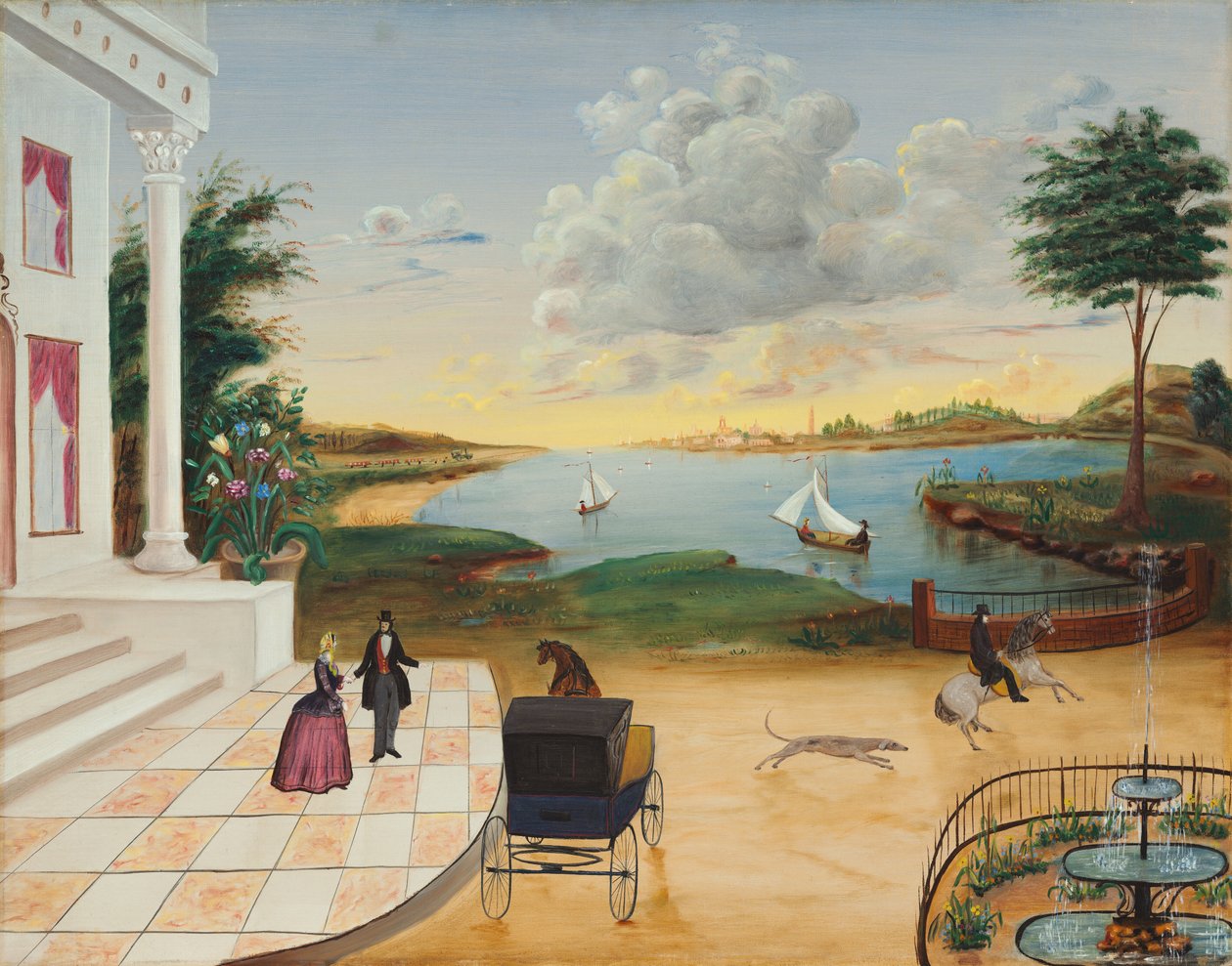 Lämnar herrgården av American 19th Century