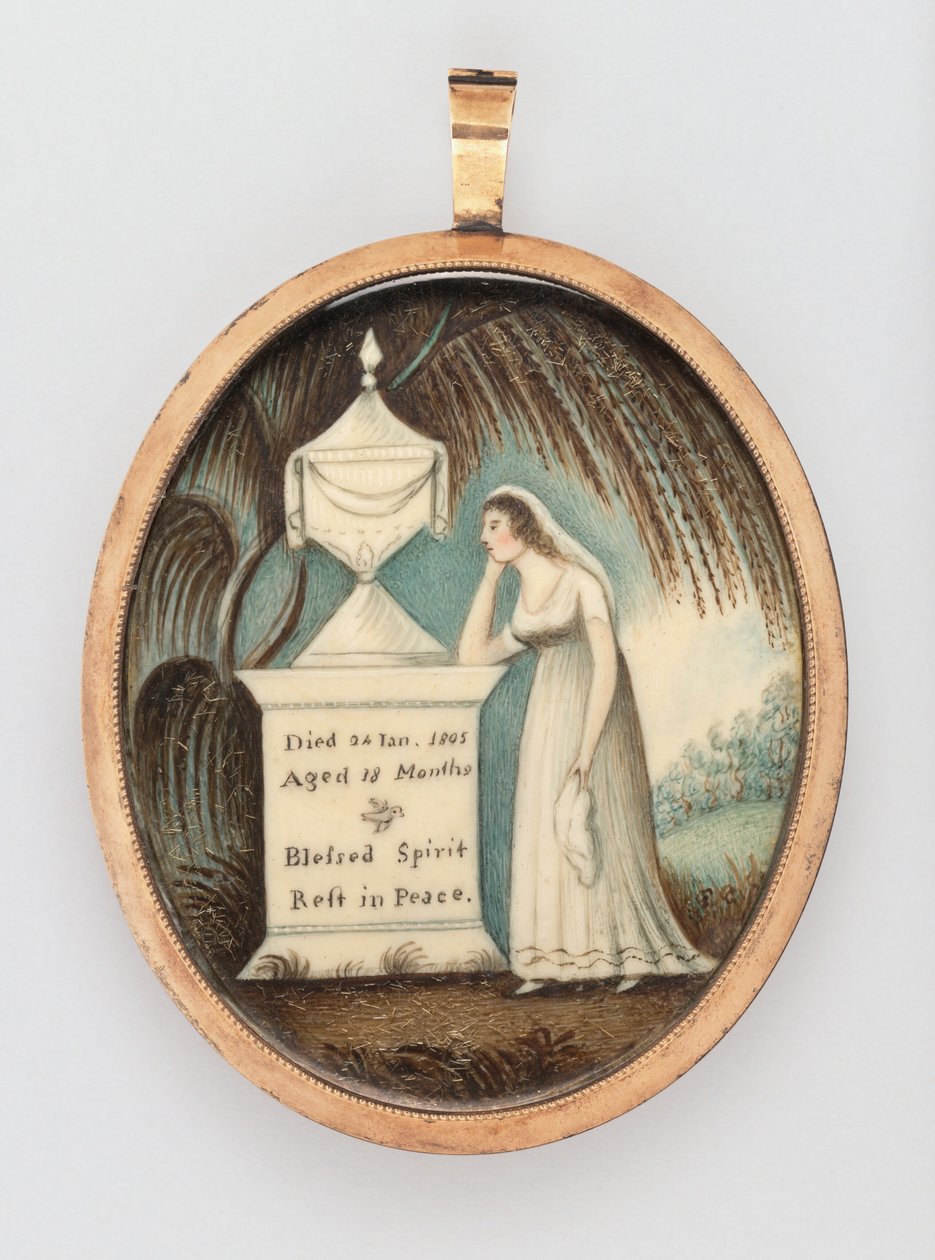 Minnesminiatyr av American 19th Century