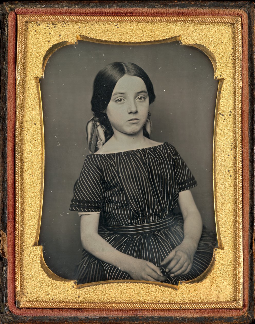 Porträtt av en flicka av American 19th Century