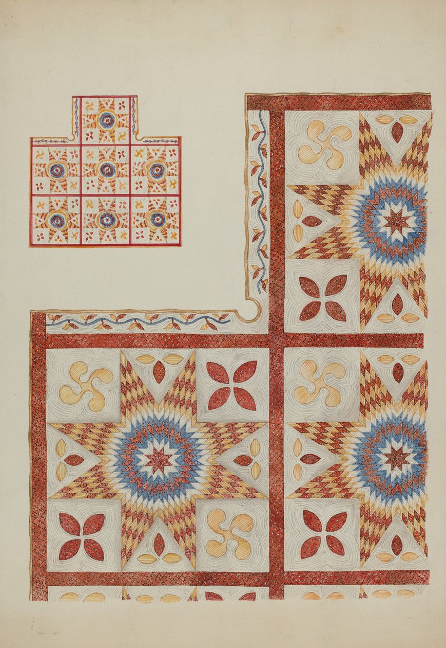 Quilt lampett av American 20th Century