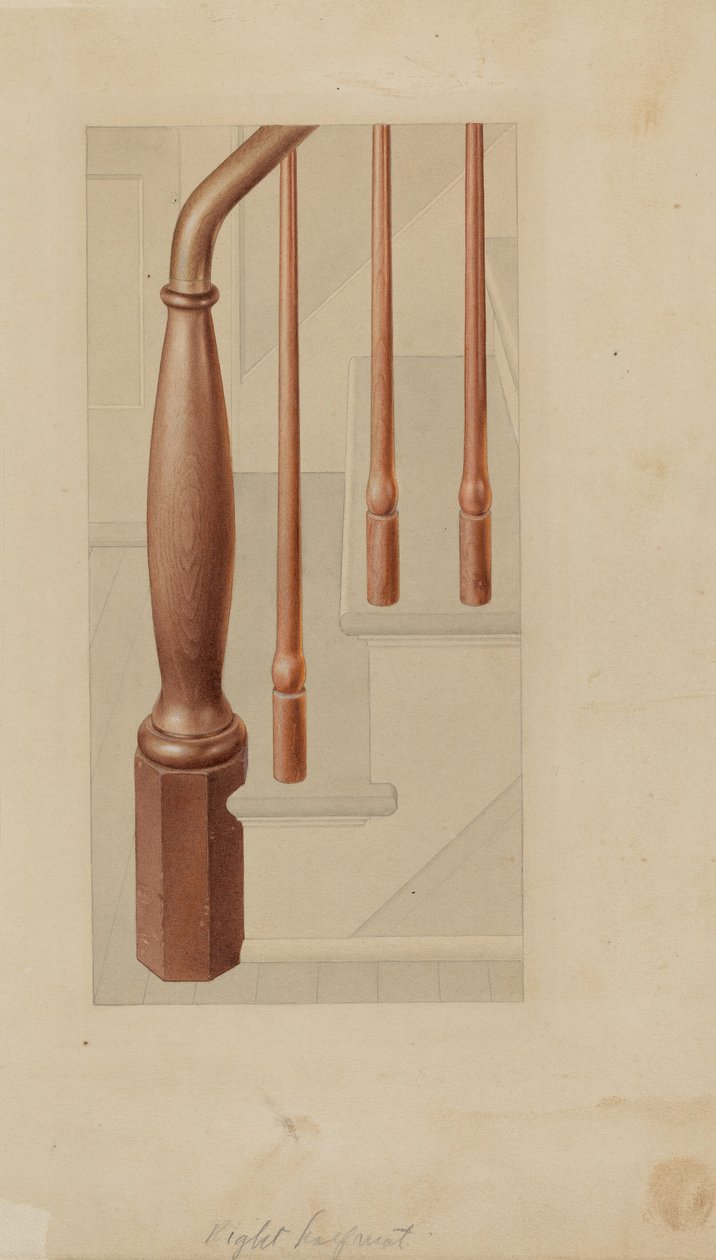 Newel Post av American 20th Century
