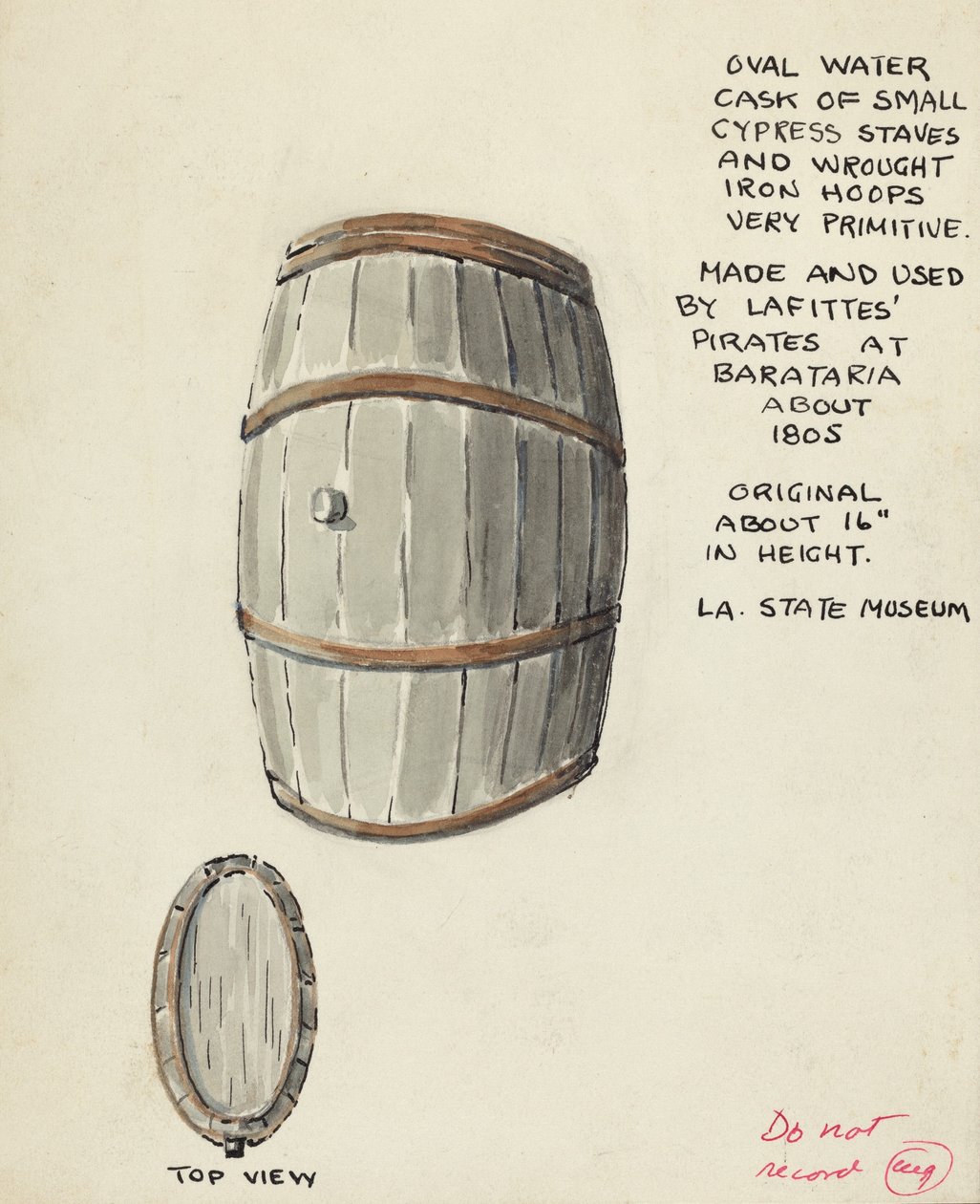 Oval vattenfat av American 20th Century