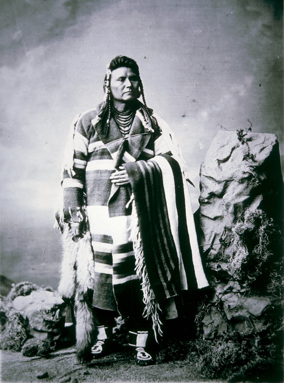 Chef Joseph (1840-1904) ca 1880 (s/v foto) av American Photographer