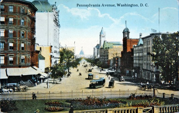 Pennsylvania Avenue, Washington D.C., ca 1910 (lito i färg) av American Photographer