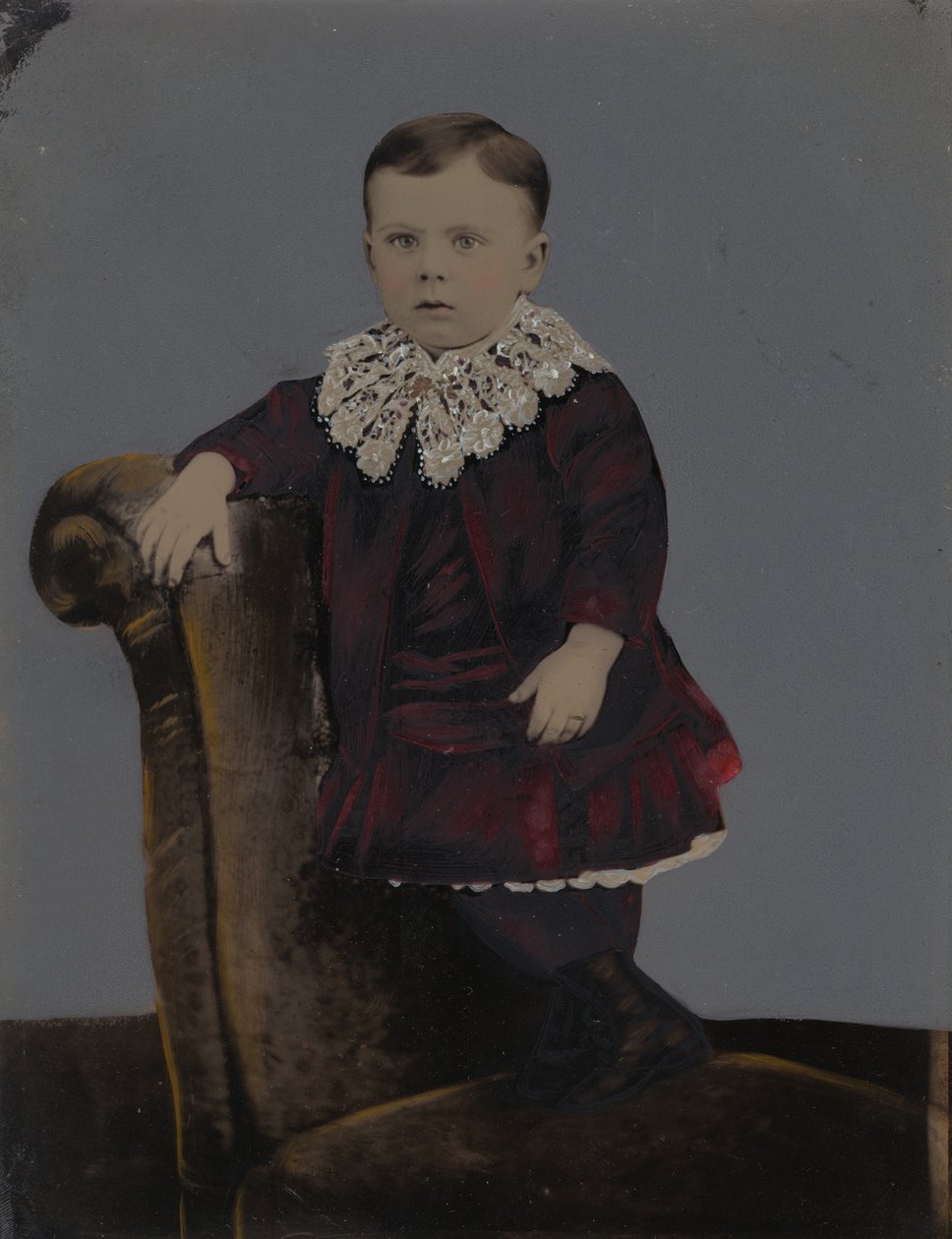 Porträtt av en pojke,1880-talet (foto) av American Photographer