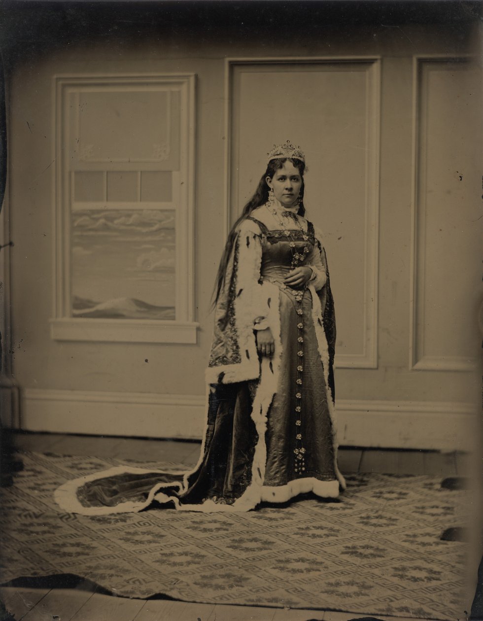 Porträtt av en kvinna,1880-talet (foto) av American Photographer