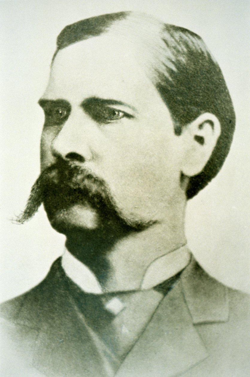 Wyatt Earp (1848-1929) c.1886 (s/v foto) av American Photographer