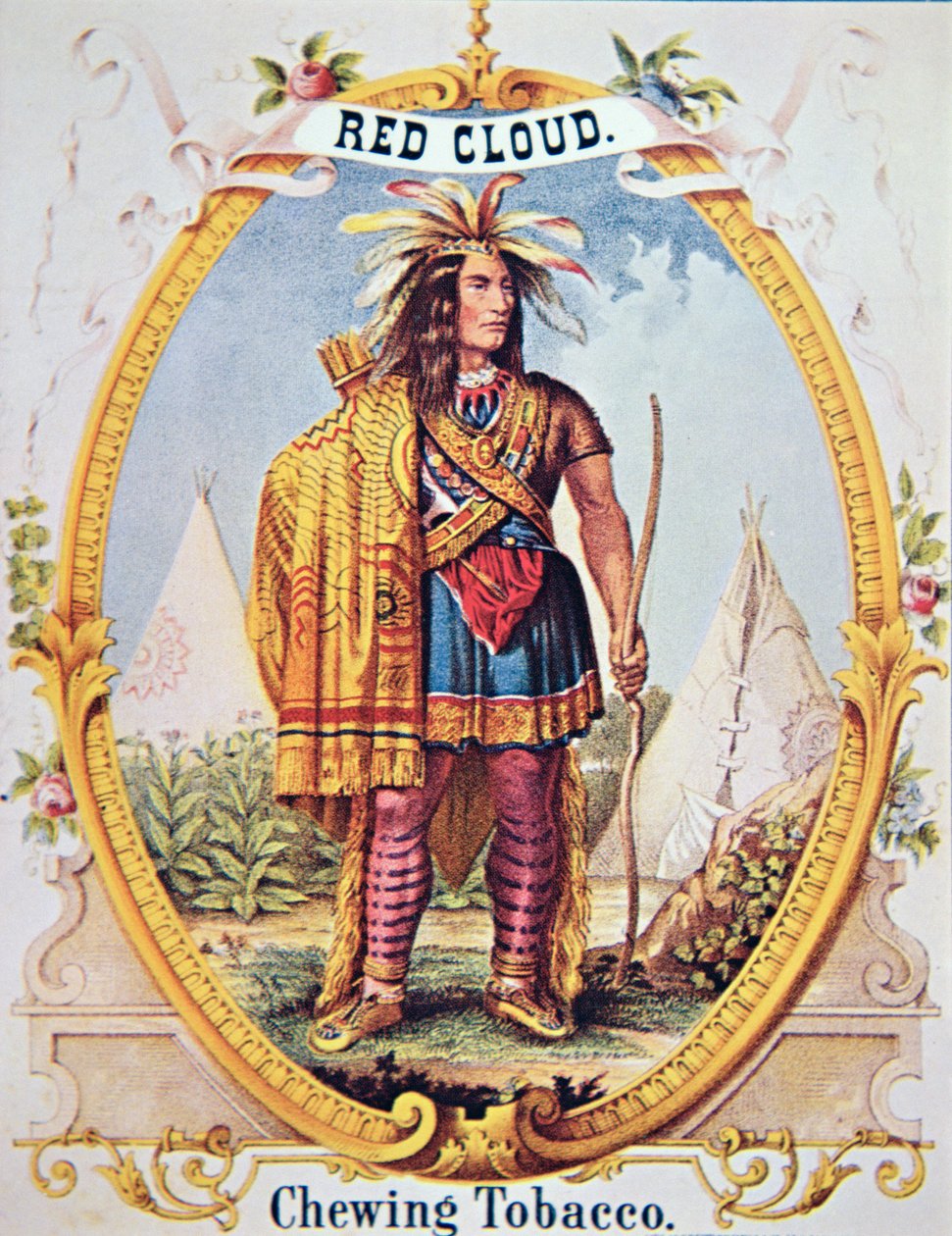 Annons för "Red Cloud Tobacco" av American School