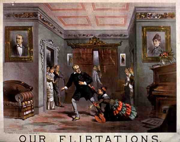 Annons för "Our Flirtations" (litho i färg) av American School