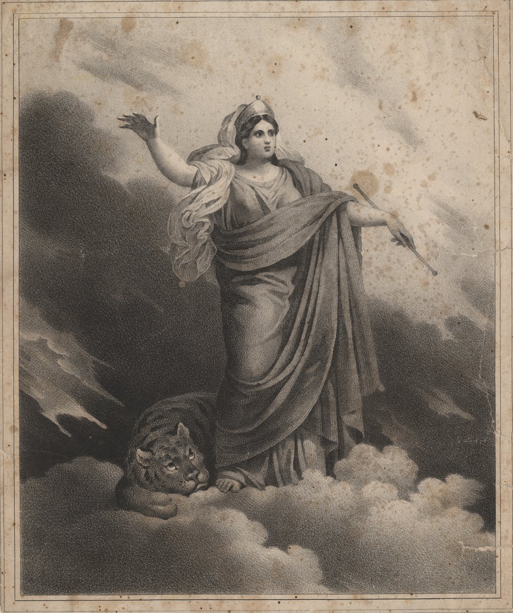 Allegorisk figur (lito) av American School