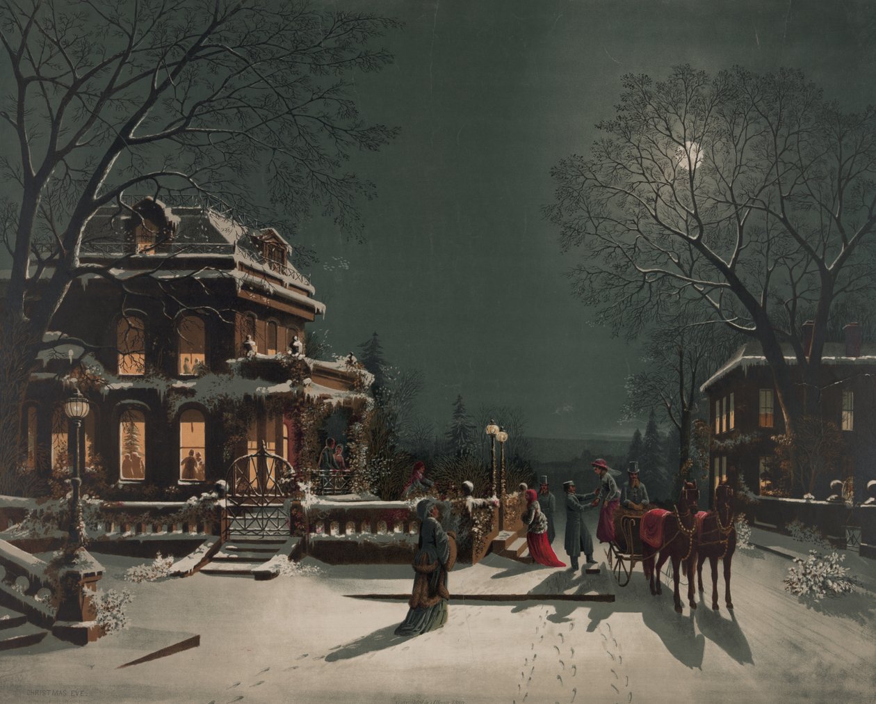 Julafton, c.1890 av American School