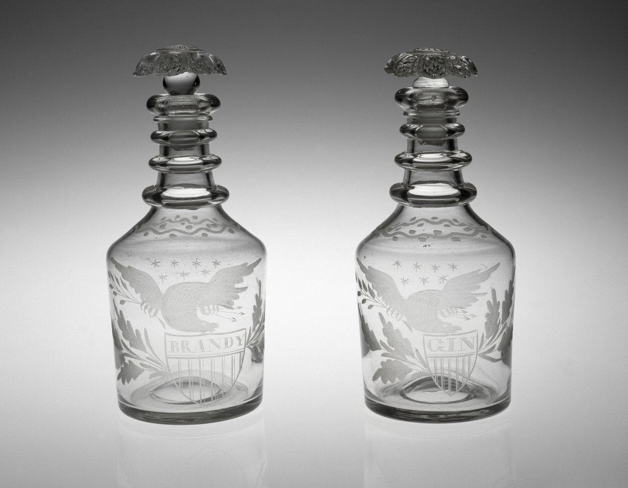 Karaffer, c. 1830-1840 (blyglas) av American School