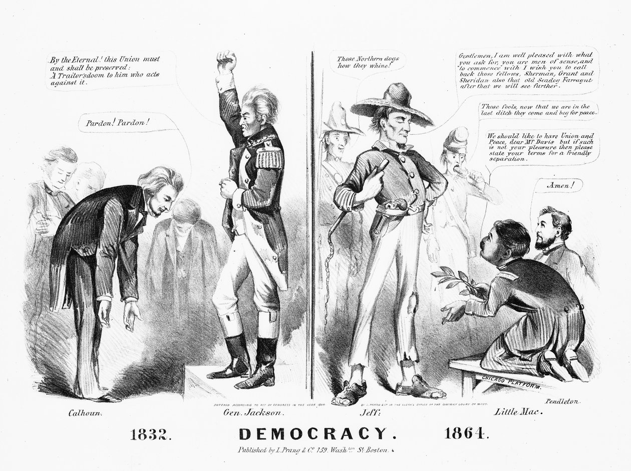 Democracy utgiven av Louis Prang & Co. 1864 av American School