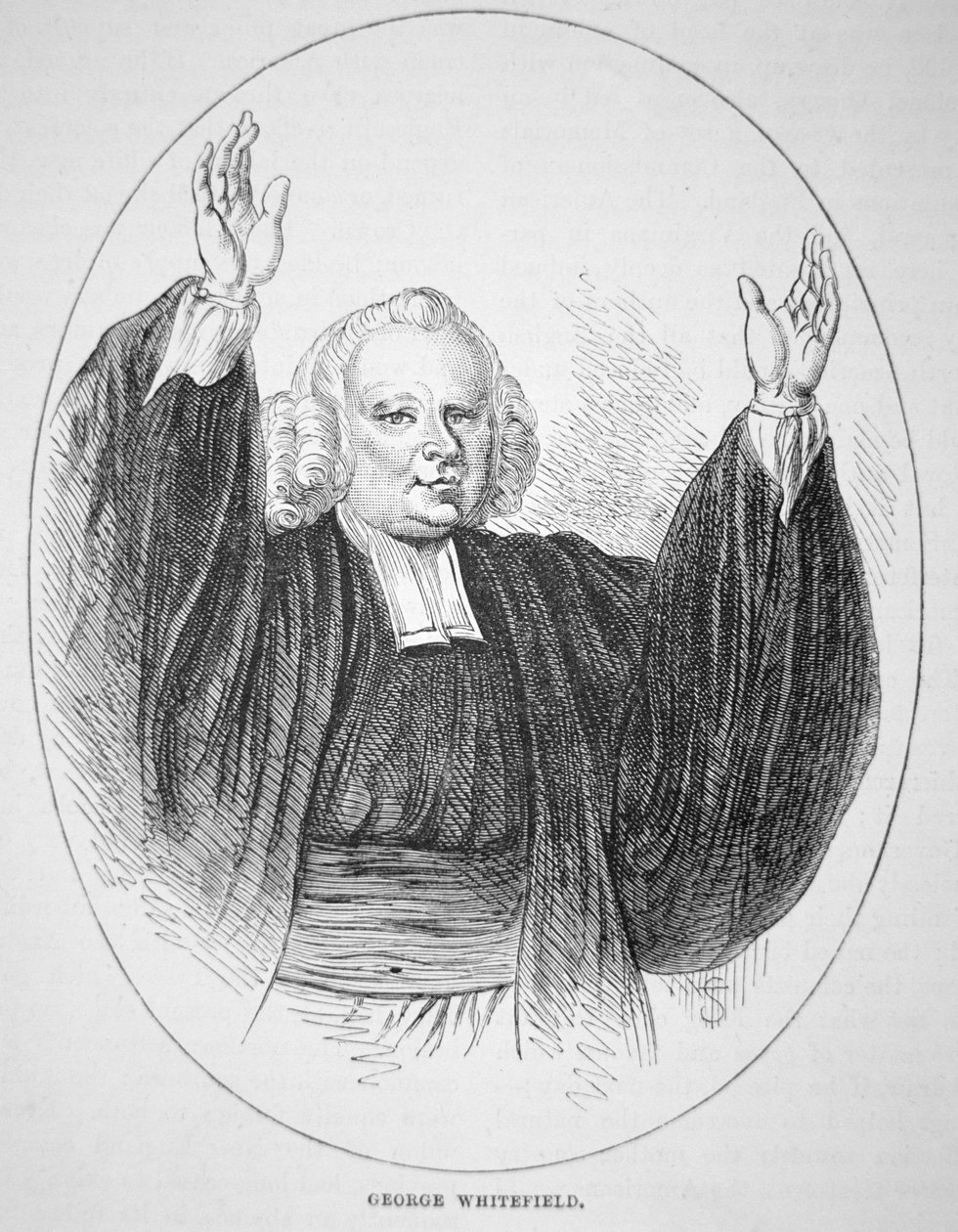 George Whitefield (1714-70) (litho) av American School