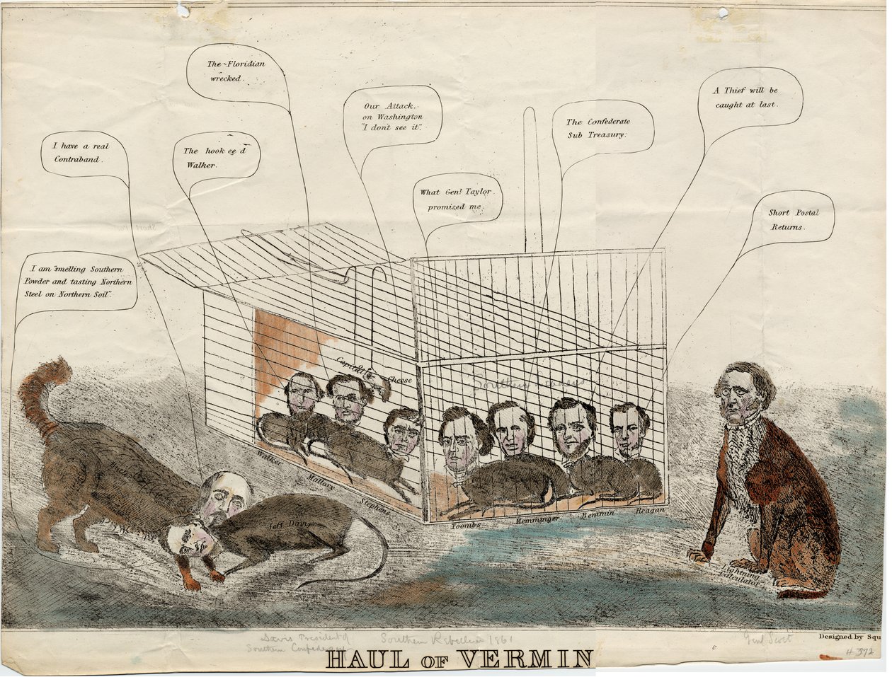 Haul of Vermin, designad av Squ., 1861 av American School