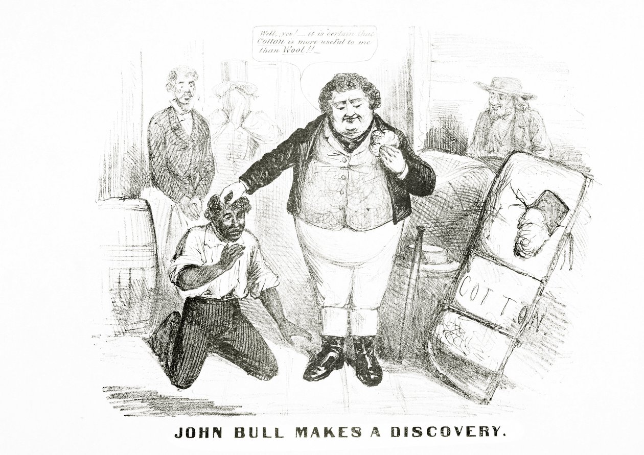 John Bull gör en upptäckt (litho) av American School