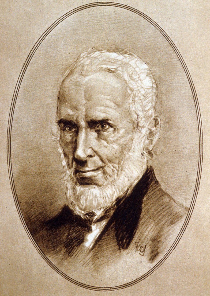 John Greenleaf Whittier (litho) av American School