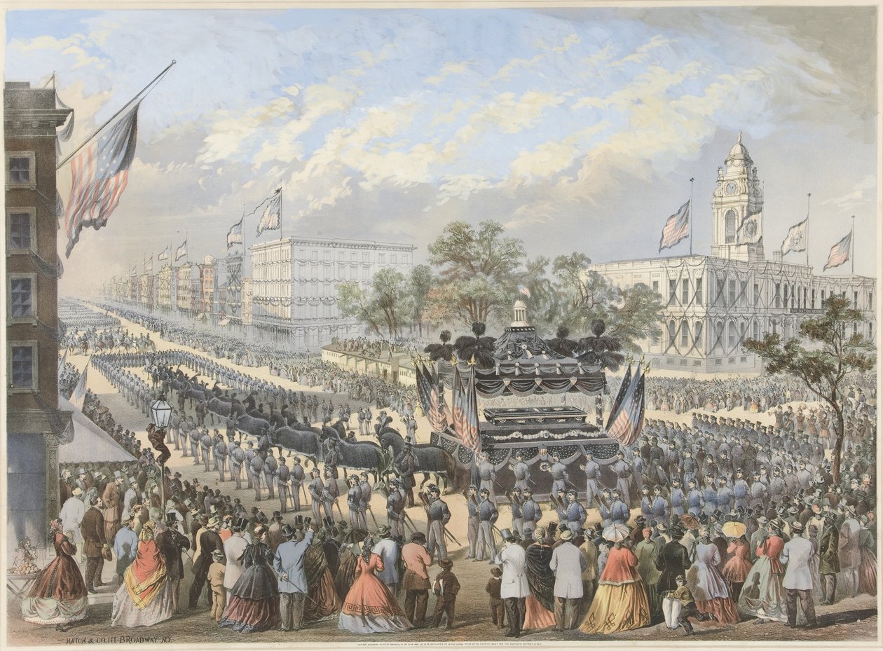 Lincolns begravning, 25 april 1865, pub. 1866 av American School