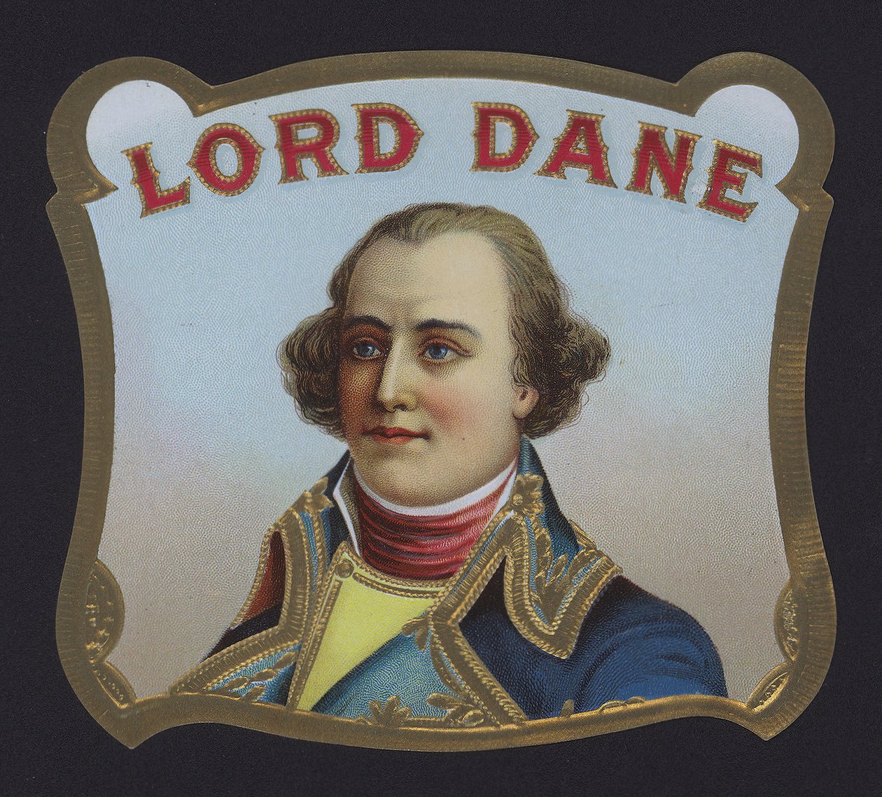 Lord Dane, cigarretikett (chromolitho) av American School