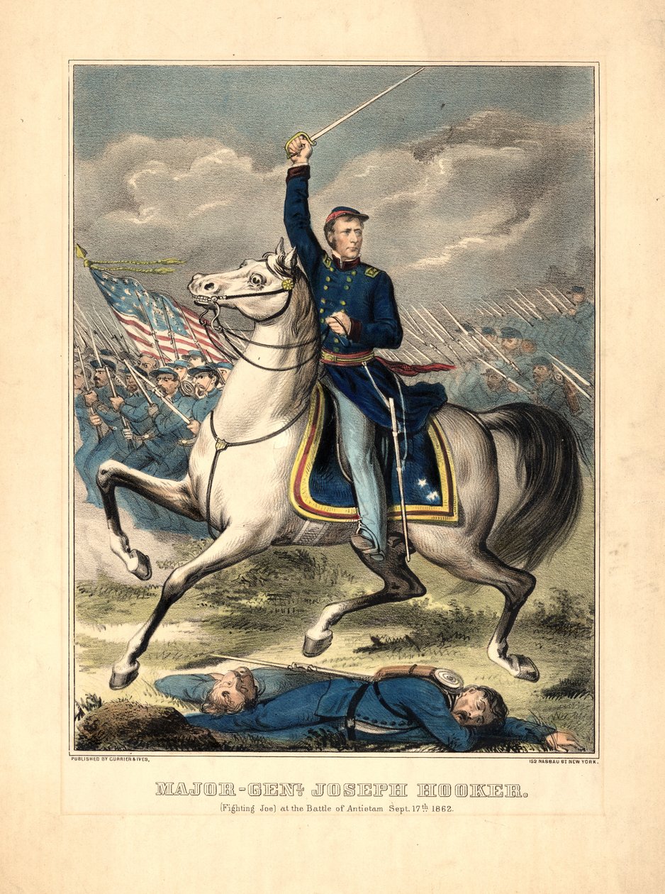 Generalmajor Joseph Hooker av American School