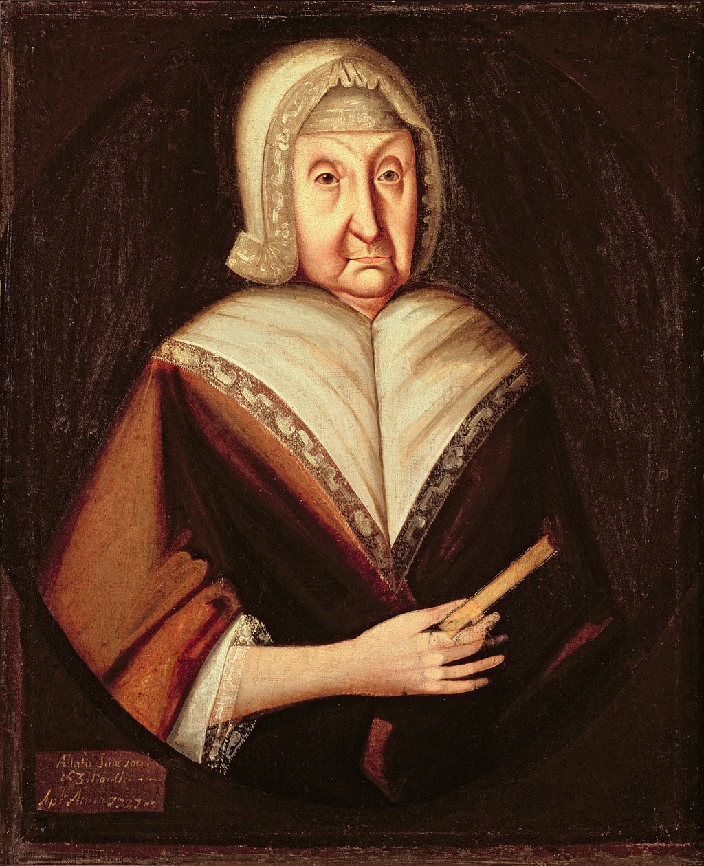 Mrs William Pollard (Anne Dison), 1721 av American School