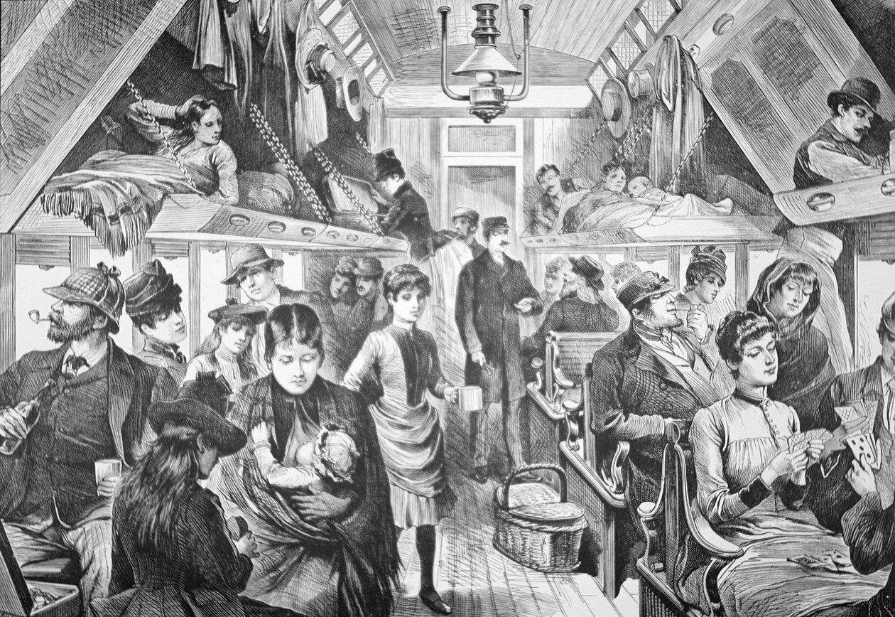 Open Coach of American Train (gravyr) av American School