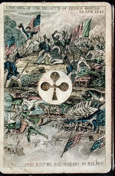 Spelkort: Ace of Clubs (färg litho) av American School