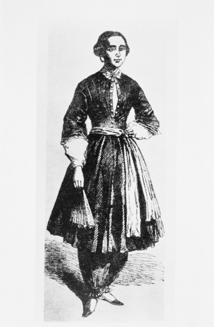 Portrait of Amelia Bloomer (1818-94) c.1850  av American School