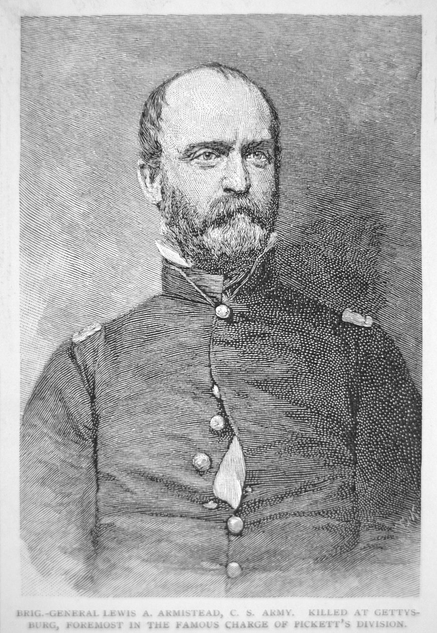 Porträtt av Lewis A. Armistead (litho) av American School