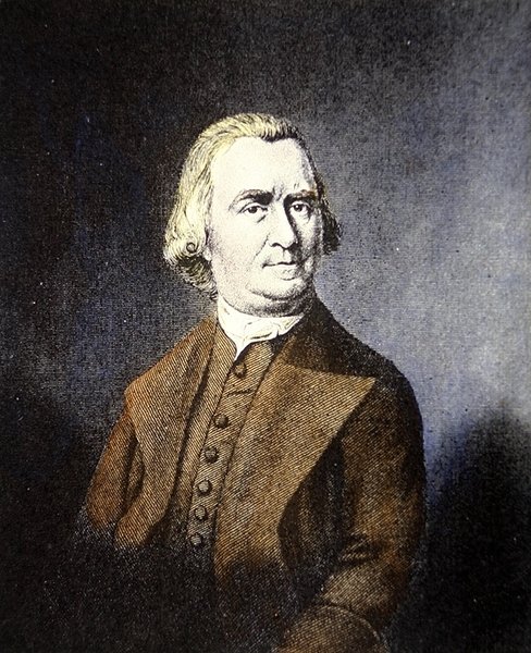 Samuel Adams (färg litho) av American School
