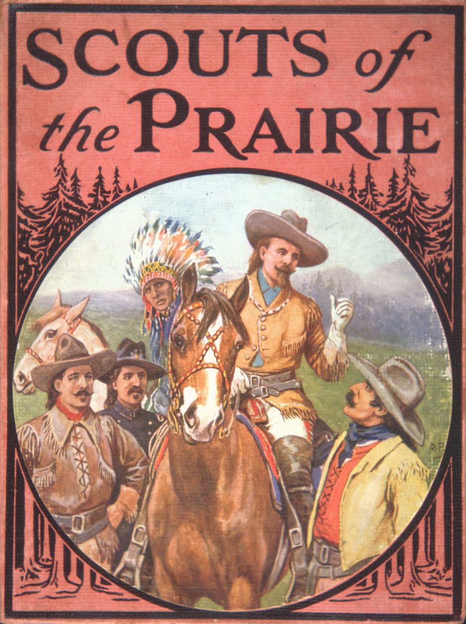 Scouts of the Prairie, ca 1900 (färg litho) av American School