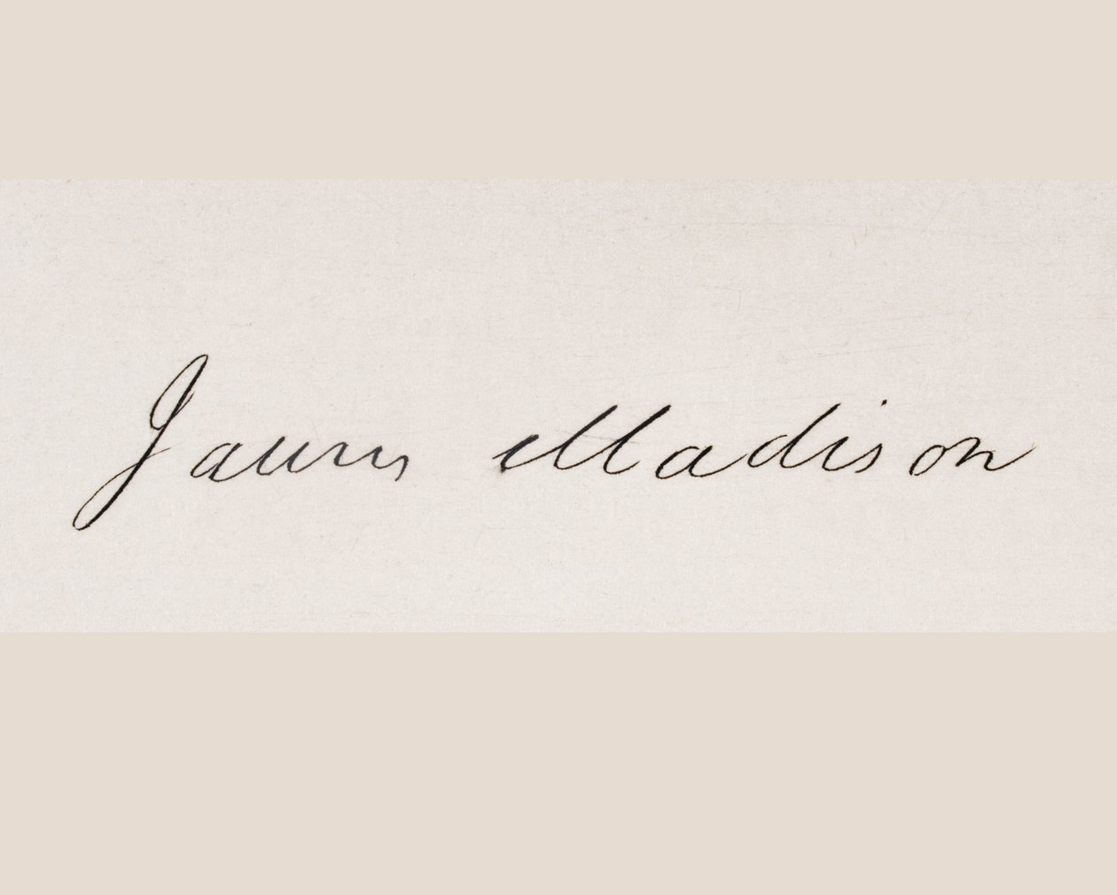 Signatur av James Madison av American School