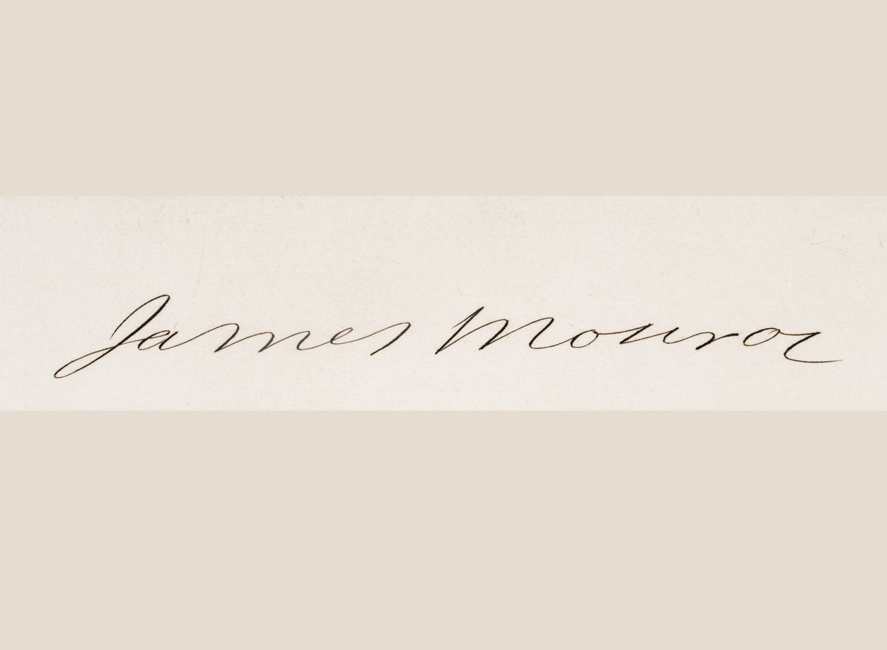 Signatur av James Monroe av American School