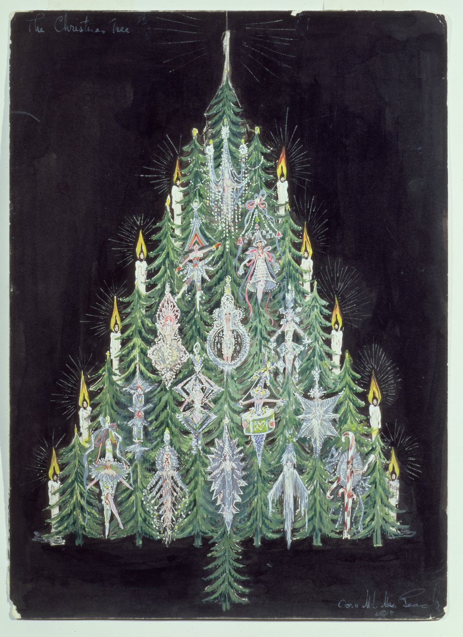Julgranen (wc och gouache) av American School
