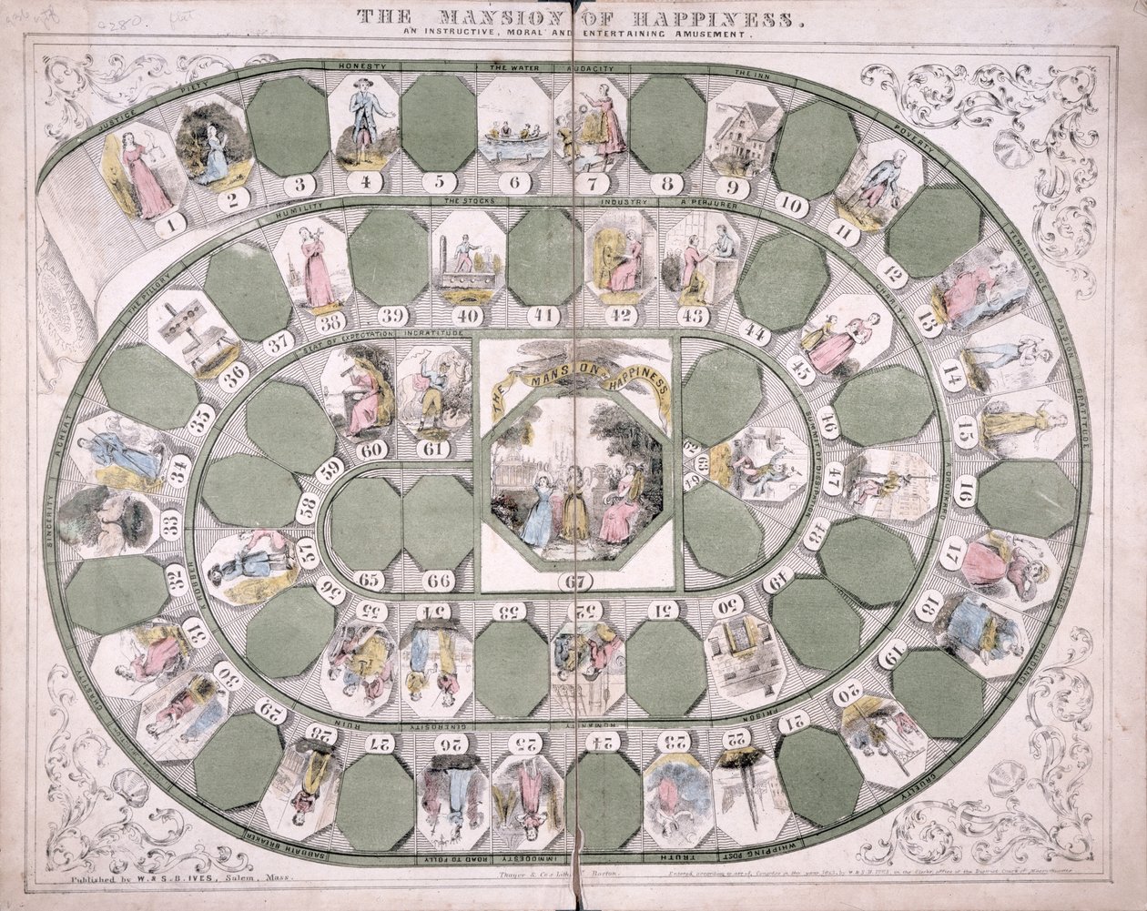 The Mansion of Happiness brädspel av American School