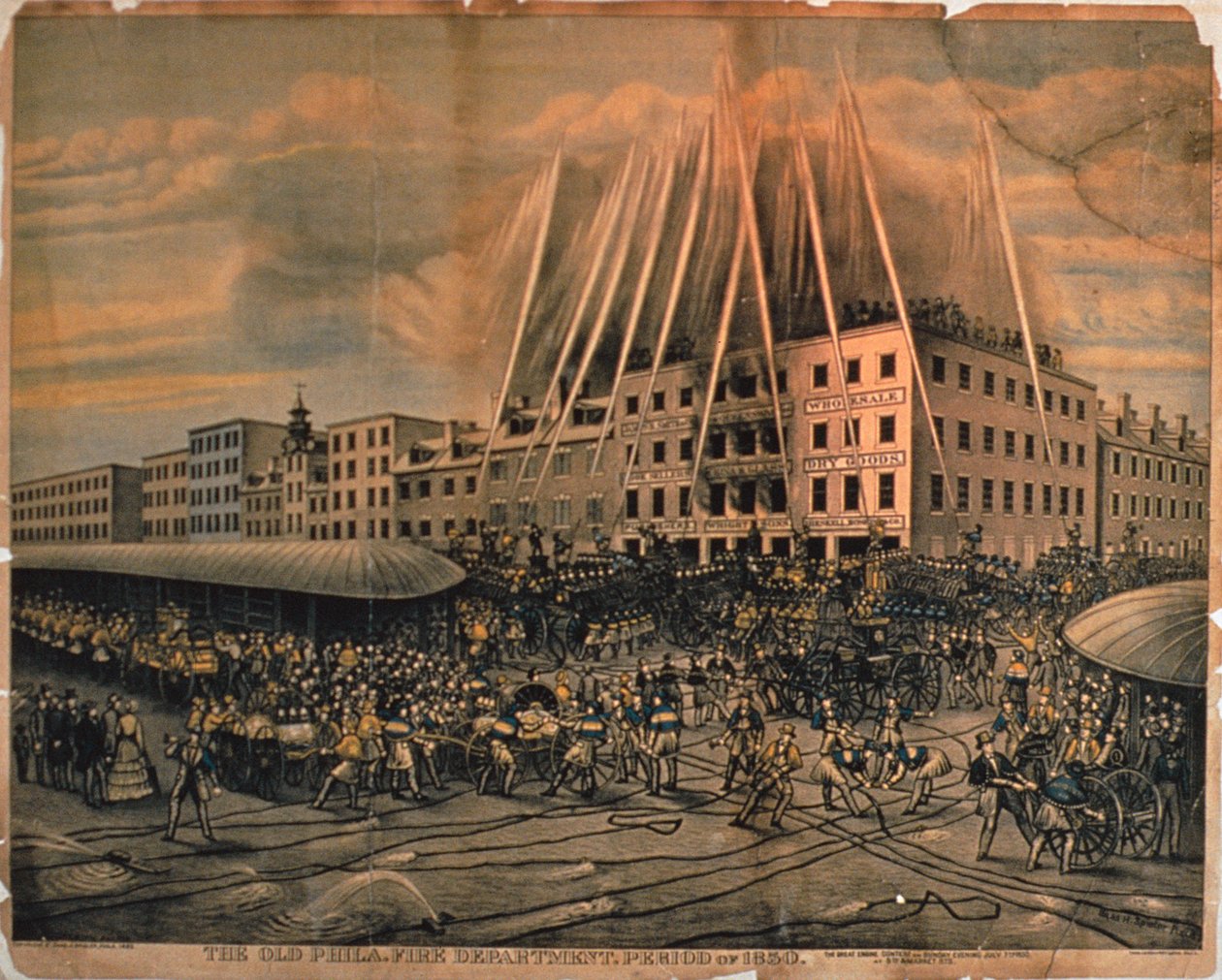 The Old Philadelphia Fire Department, 1850 av American School