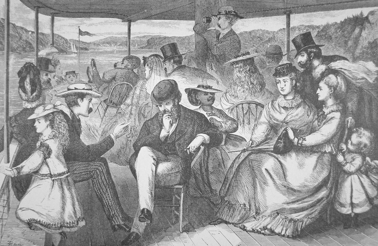 Tur på Hudson River Steamer av American School