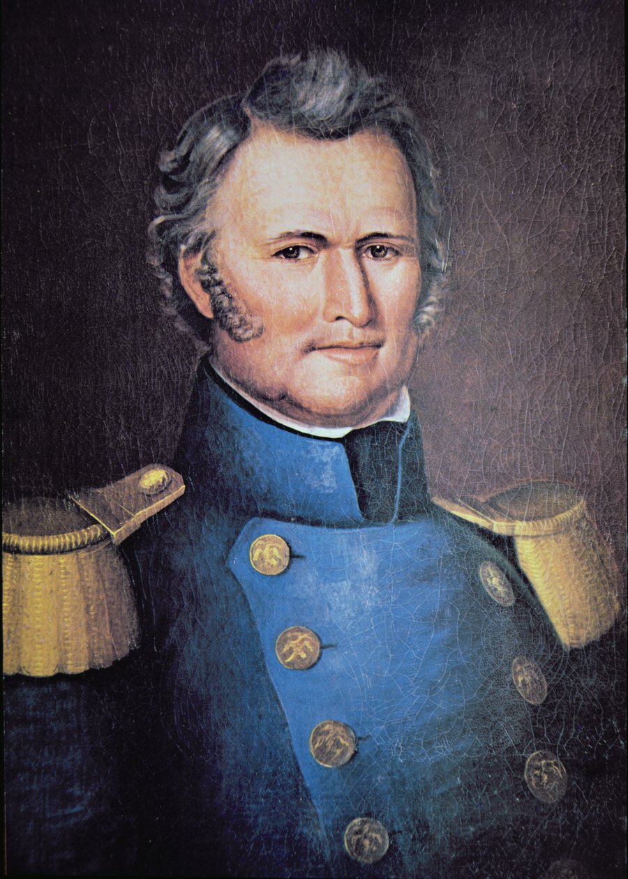 Zachary Taylor (lito i färg) av American School
